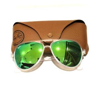 Ray Ban clear plastic framed aviators